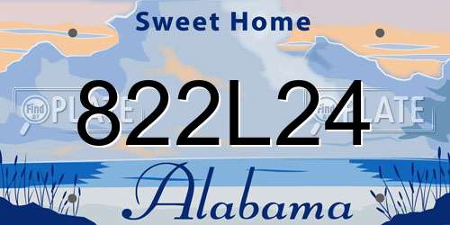 822L24 Alabama License Plate