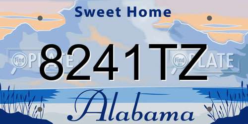 8241TZ Alabama License Plate