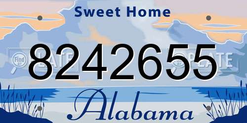8242655 Alabama License Plate