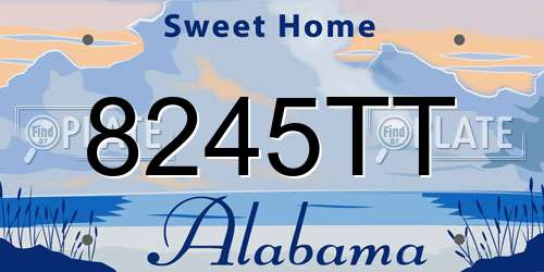 8245TT Alabama License Plate