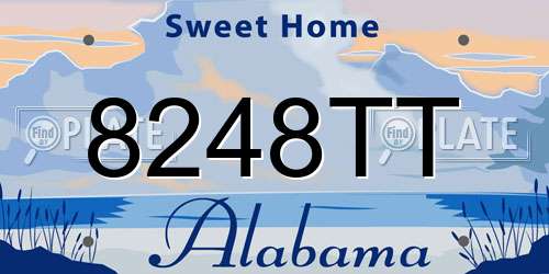 8248TT Alabama License Plate