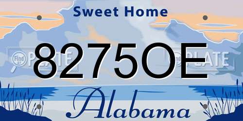 8275OE Alabama License Plate