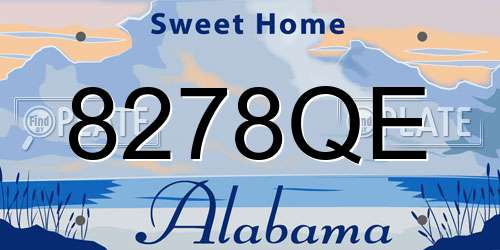 8278QE Alabama License Plate