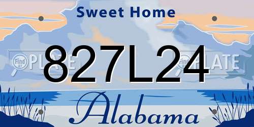 827L24 Alabama License Plate