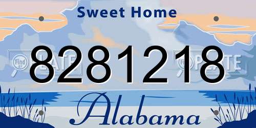 8281218 Alabama License Plate