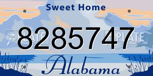 8285747 Alabama License Plate