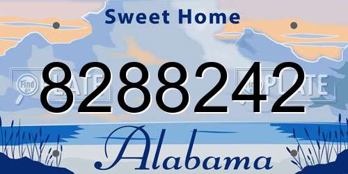 8288242 Alabama License Plate
