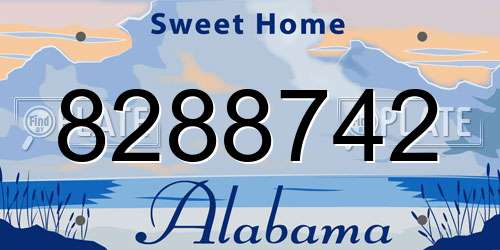 8288742 Alabama License Plate