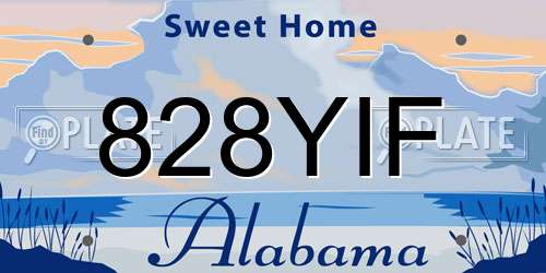 828YIF Alabama License Plate