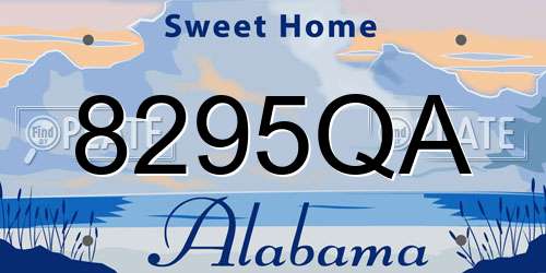 8295QA Alabama License Plate