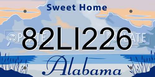 82LI226 Alabama License Plate