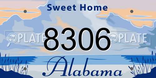 8306 Alabama License Plate