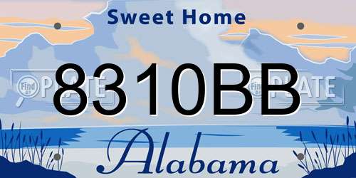 8310BB Alabama License Plate