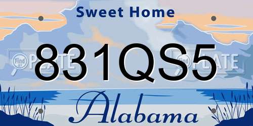 831QS5 Alabama License Plate