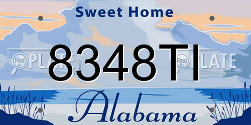 8348TI Alabama License Plate