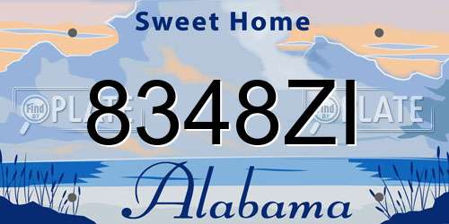 8348ZI Alabama License Plate