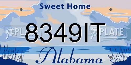 8349IT Alabama License Plate