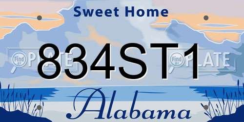 834ST1 Alabama License Plate