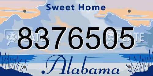 8376505 Alabama License Plate