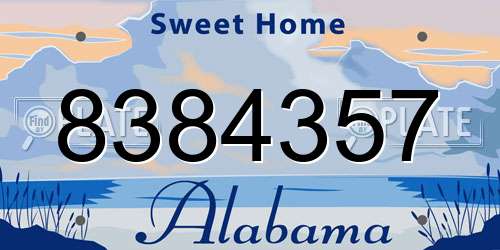 8384357 Alabama License Plate