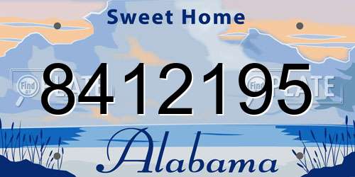 8412195 Alabama License Plate