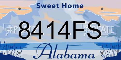 8414FS Alabama License Plate
