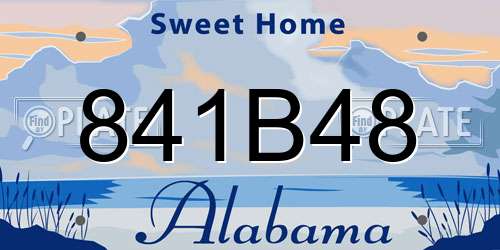 841B48 Alabama License Plate