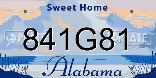 841G81 Alabama License Plate