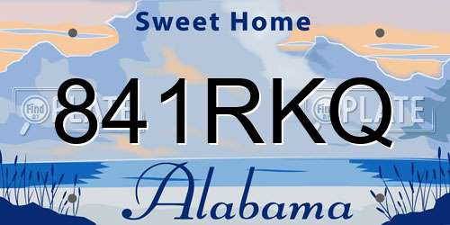 841RKQ Alabama License Plate