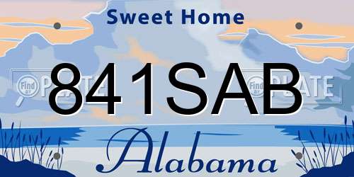 841SAB Alabama License Plate