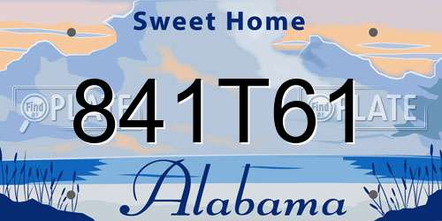841T61 Alabama License Plate