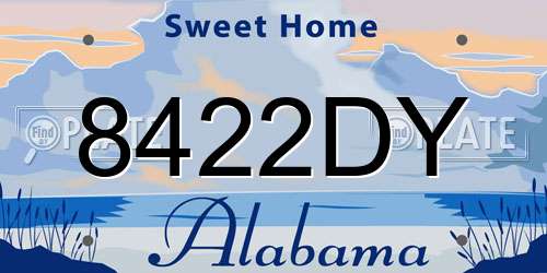 8422DY Alabama License Plate