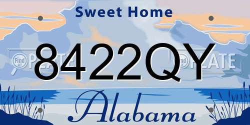 8422QY Alabama License Plate