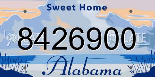 8426900 Alabama License Plate
