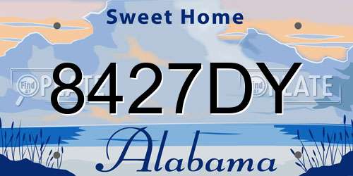 8427DY Alabama License Plate