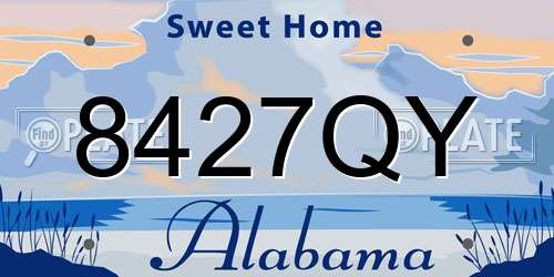 8427QY Alabama License Plate