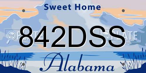 842DSS Alabama License Plate