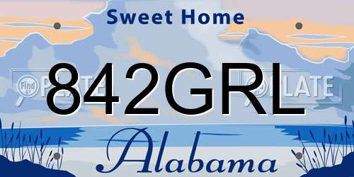 842GRL Alabama License Plate