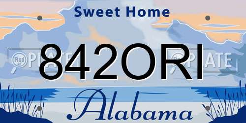 842ORI Alabama License Plate