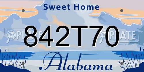 842T70 Alabama License Plate