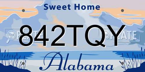 842TQY Alabama License Plate
