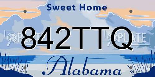 842TTQ Alabama License Plate