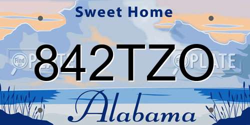 842TZO Alabama License Plate