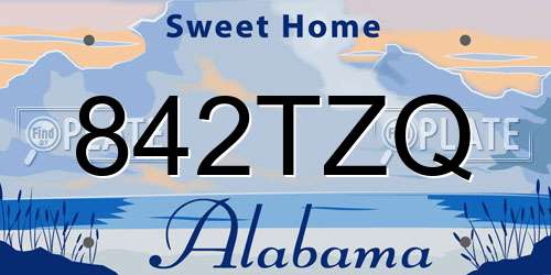 842TZQ Alabama License Plate