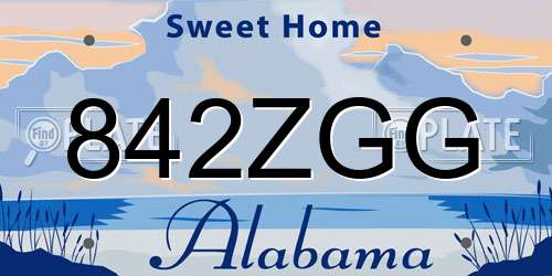 842ZGG Alabama License Plate