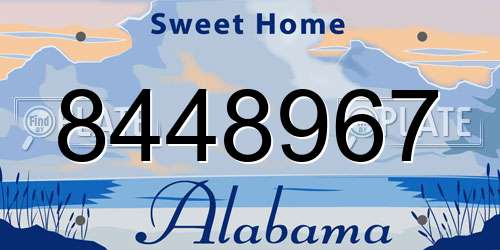 8448967 Alabama License Plate