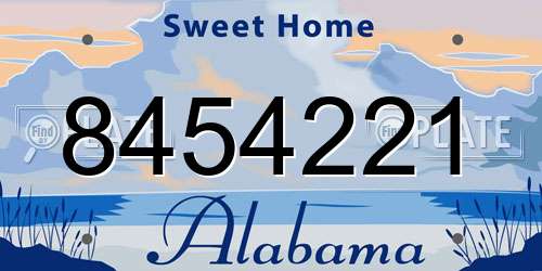 8454221 Alabama License Plate