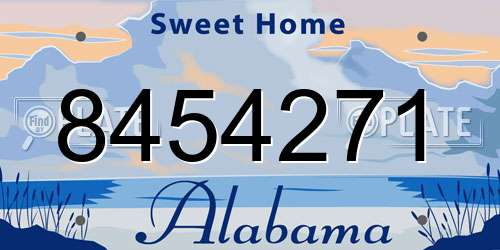 8454271 Alabama License Plate