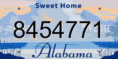 8454771 Alabama License Plate