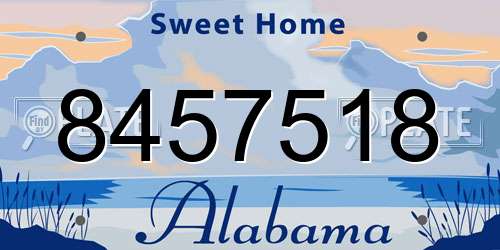 8457518 Alabama License Plate